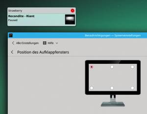 KDE Plasma 5: Hinweisfenster verschieben