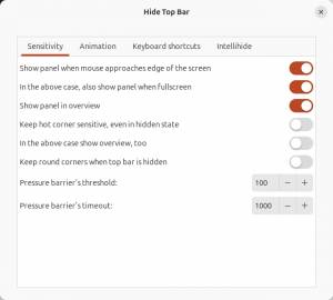 Gnome: Oberes Panel ausblenden
