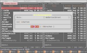 Midnight Commander: Andere Farbe für root