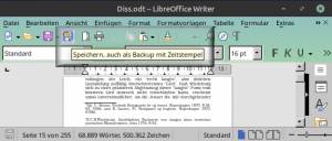 Libre Office: Automatische Sicherung