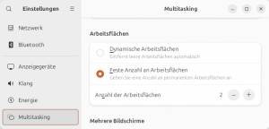 Alle Desktops: Mehr Platz durch Arbeitsflächen