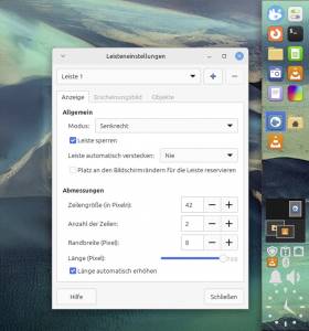 Desktoptipps: XFCE: Vertikale Leiste