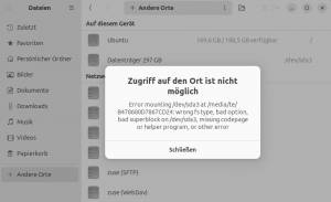 Probleme mit NTFS-Partitionen