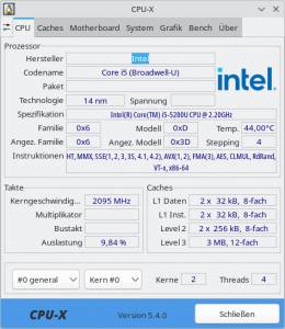 CPU-X: Prozessorinfos auch für ARM