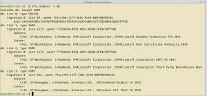 Secure Boot: Schlüsselbund anzeigen