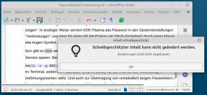 Libre Office Writer: Bereiche schützen