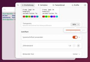 Gnome: Transparentes Terminal