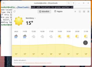 Gnome: Orte im Wetterbericht